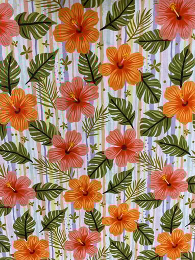 Tecido de Algodão Estampado - Floral