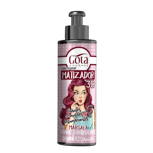 Gota Dourada Matizador 3D Marsala 120ml – Brilho e Cor Intensa-578-119