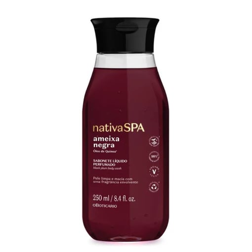 Sabonete Líquido Perfumado Nativa Spa Ameixa Negra, 250ml