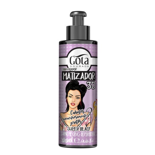 Gota Dourada Matizador 3D Super Black 120ml – Brilho-579-903