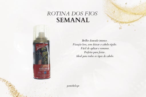 Laca Cor Fantasia Glitter Ouro 100ml – Brilho Dourado para Festas