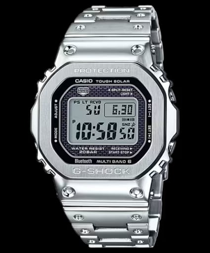 Relógio G-SHOCK GMW-B5000D-1 | Metal, Bluetooth e Tough Solar-1471-180