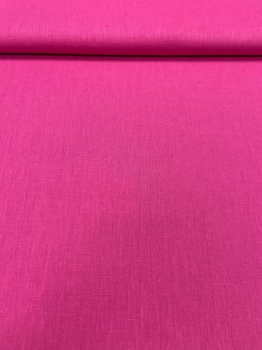 Linho 100% Algodão Rosa choque