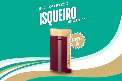 Isqueiro S.T. Dupont Slim 7 Vermelho e Dourado