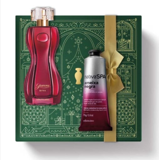 Kit de Natal Perfume Glamour Diva + Ameixa Negra-849-576