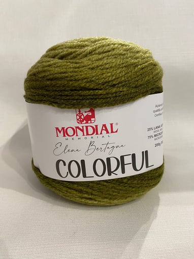 Lã Mondial Colorful Verde