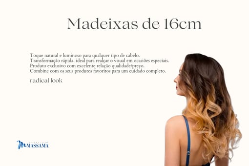 Madeixas de 16cm – Realce o Seu Look com Elegância e Estilo!