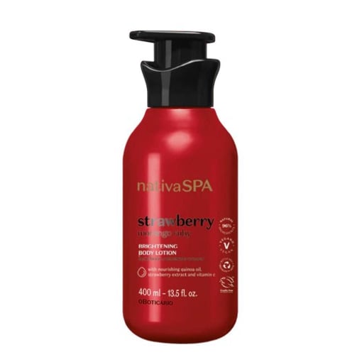 Loção Iluminadora Desodorante Nativa SPA Morango Ruby - 400ml