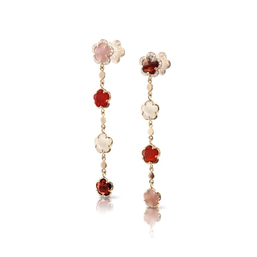 Brincos Figlia dei Fiori em Ouro Rosa 18k com Diamantes
