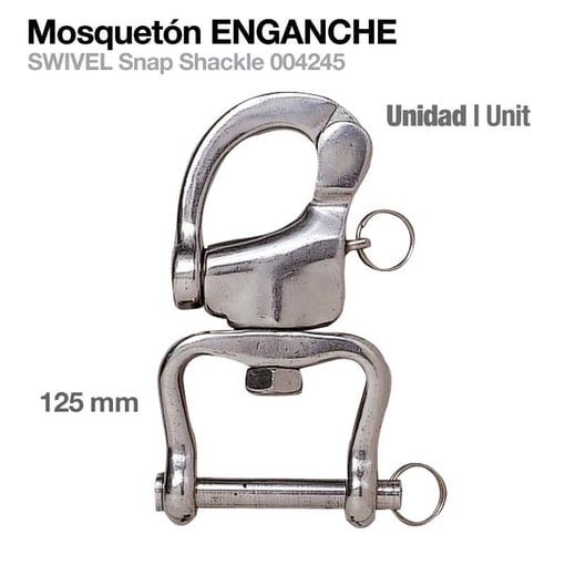 Mosquetão Atrelagem Inox 125mm-1158-977