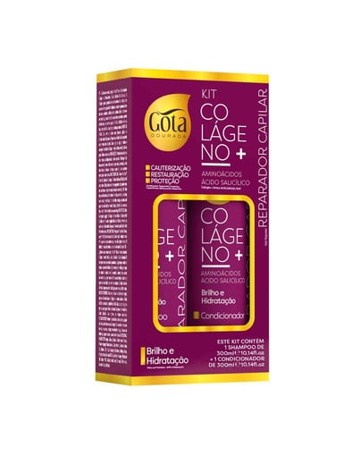 Kit Gota Dourada Colágeno+ Shampoo e Condicionador-588-738