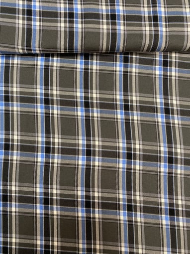 Xadrez Tartan Cinza e Azul