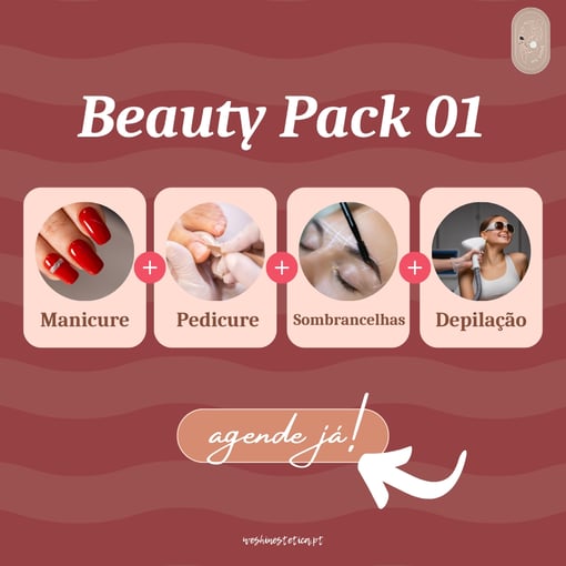 Beauty Pack 01 – Manicure, Pedicure, Sobrancelhas e Depilação