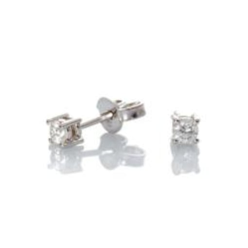 Brincos Davite & Delucchi em Ouro Branco 18K com Diamantes 0.20ct