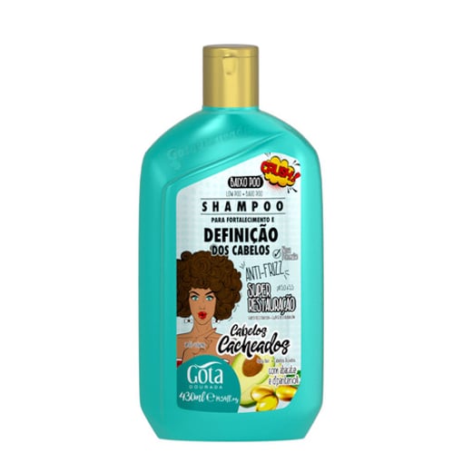Gota Dourada Cabelos Cacheados Champô-868-129