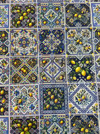 Tecido Eva Eva - Azulejo