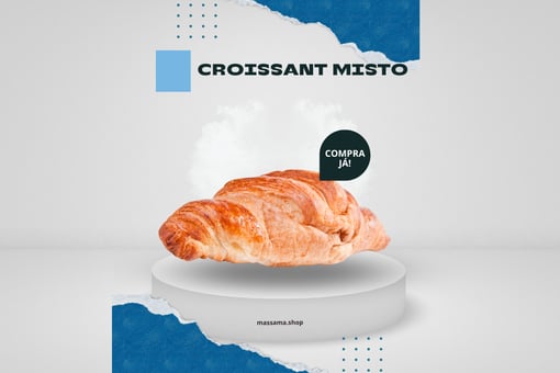 Croissant Misto – Crocante por Fora, Irresistível por Dentro! 🥐