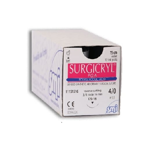 SMI Agulhas com Sutura Reabsorvível 5/0-3/8 Lanc 19mm, 75cm-352-319
