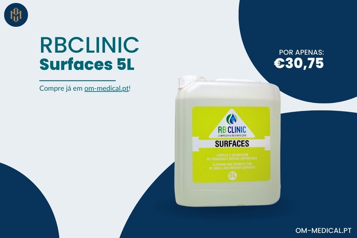 RBCLINIC Surfaces 5L: Desinfetante com Álcool para Clínicas