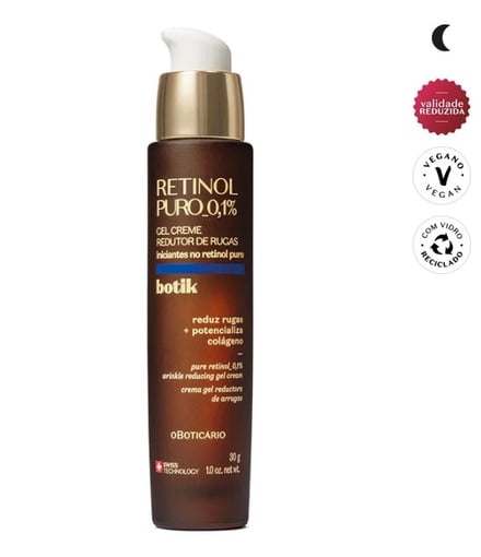 Gel creme Redutor de Rugas Retinol Puro 0,1%, Botik, 30g