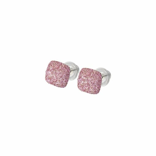 Brincos Pesavento Polvere di Sogni em Prata 925 com Diamante Rosa