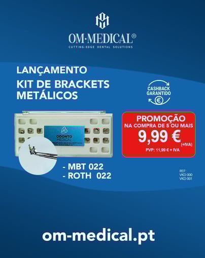 PROMOÇÃO ESPECIAL Pack 5 Kits Brackets Metálicos Roth .022