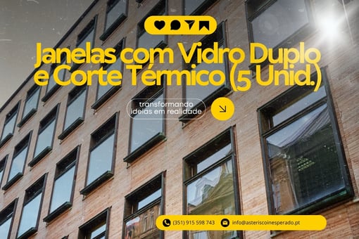 Janelas com Vidro Duplo e Corte Térmico (5 Unid.)