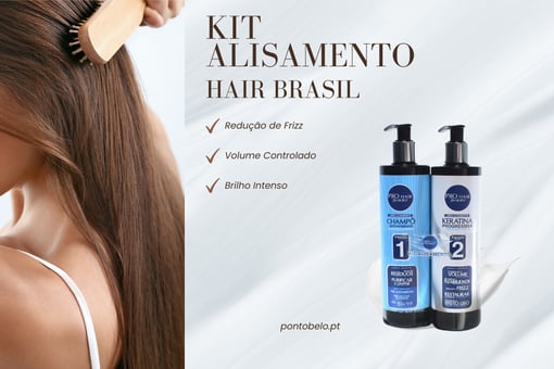 Kit Alisamento Pro Hair Brasil - Efeito Profissional