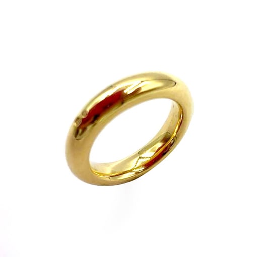 Aliança em Ouro Meia Cana Polida AL00633