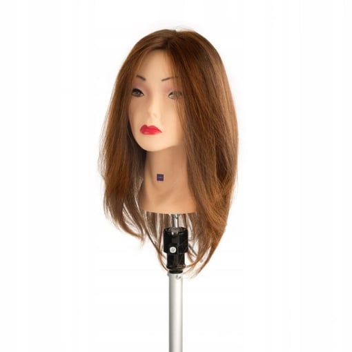 Cabeça de Cabeleireiro com Cabelo Humano 35 cm