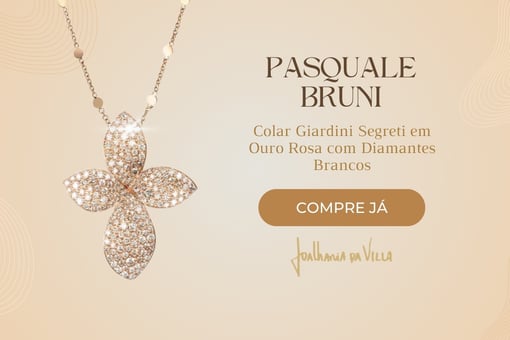 Colar Giardini Segreti em Ouro Rosa com Diamantes Brancos