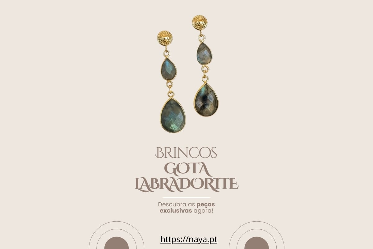 Brincos Gota de Labradorite – Joias Artesanais em Prata