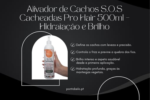 Ativador de Cachos S.O.S Cacheadas Pro Hair 500ml – Hidratação