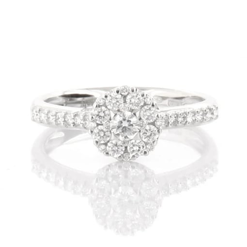 Anel em Ouro Branco com Diamantes 0,62 Ct | Davite & Delucchi
