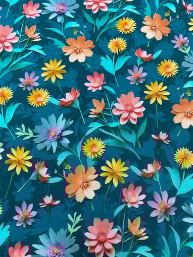 Tecido de Algodão Estampado - Floral