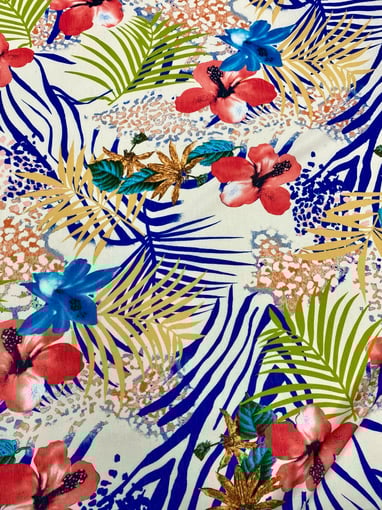 Crepe Estampado Folhas