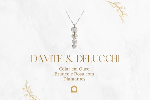 Colar Davite & Delucchi em Ouro Branco e Rosa com Diamantes