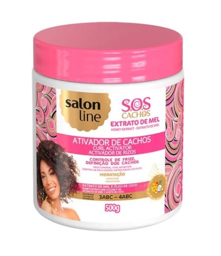Salon line Sos Cachos Extrato de Mel Ativador de Cachos 500g
