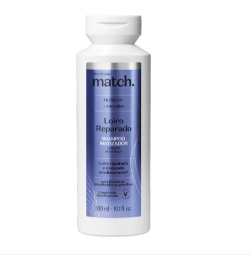 Imagem do produto Shampoo Matizador Match Loiro Reparado 300ml