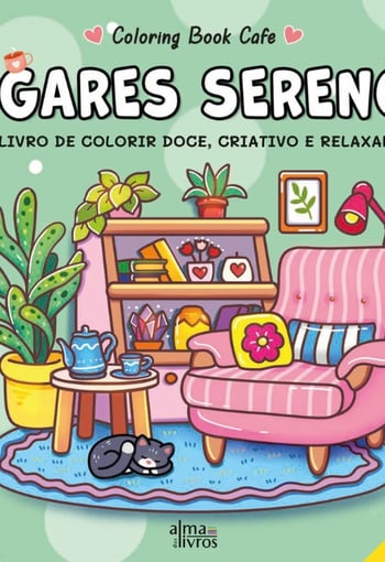 Lugares Serenos — Livro de Colorir com Espaços Aconchegantes
