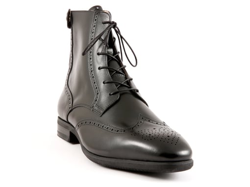 Botins em Couro com Cordões e Fecho Traseiro (Brito)-1231-878