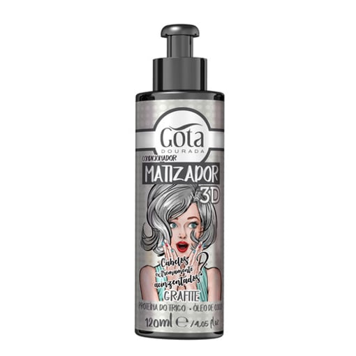 Gota Dourada Condicionador Matizador 3D 120ml Grafite-577-873