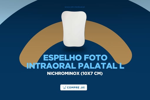 Espelho Foto Intraoral Palatal L - Nichrominox (10x7 cm)