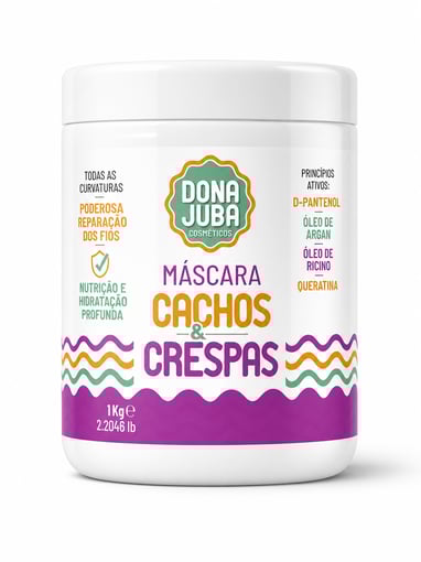 Dona Juba Máscara Cachos e Crespos - Nutrição e Hidratação 1kg-929-485