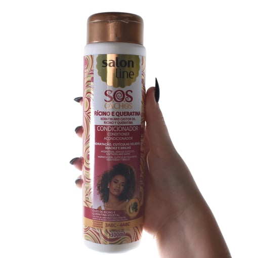 Salon Line SOS Cachos Rícino e Queratina Condicionador 300ml-562-576
