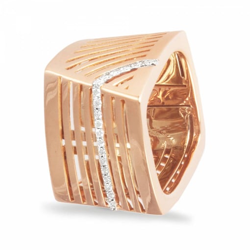 Anel rosa/branco K DI KUORE 433226