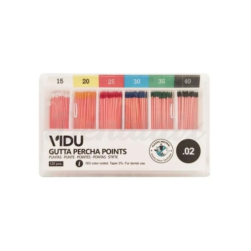 VIDU Pontas de Gutapercha Nº15/40 2% (120 uni)