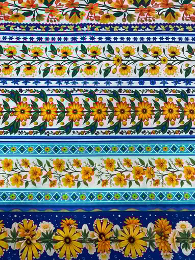 Barra Floral 100% algodão