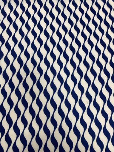 Crepe Estampado Ondulado Azul Marinho