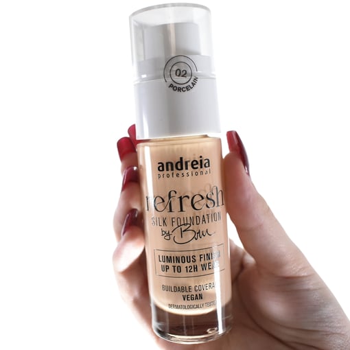 Andreia Refresh Silk Foundation Creme 30ml – Pele Luminosa 02